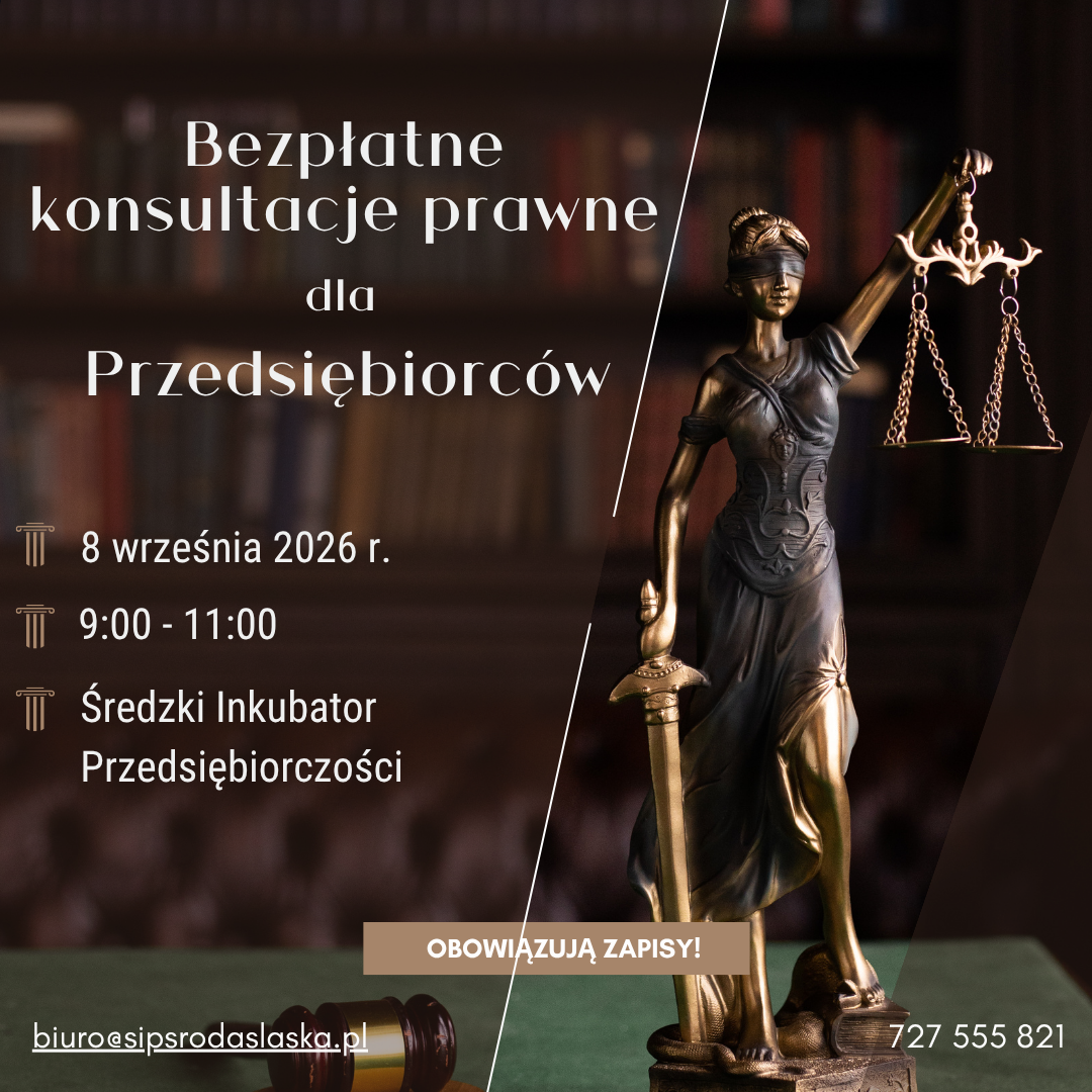 Bezpłatne konsultacje prawne dla przedsiębiorców w Średzkim Inkubatorze Przedsiębiorczości